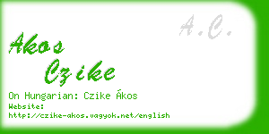 akos czike business card