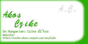 akos czike business card